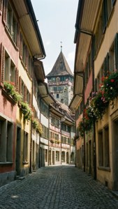 Colorful Alley of Aarau