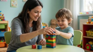 Colorful Block Stacking Therapy