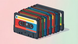 Colorful Cassette Stack
