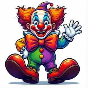Colorful Clown Cartoon