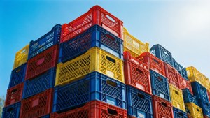 Colorful Crate Stack