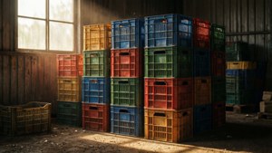 Colorful Crate Stack