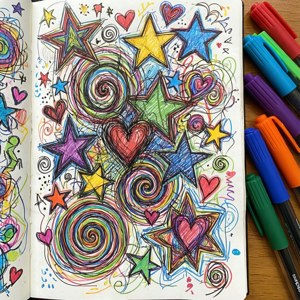 Colorful Doodle Page