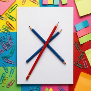 Colorful Flat Lay Stationery