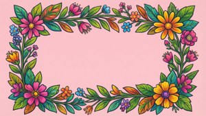 Colorful Floral Frame