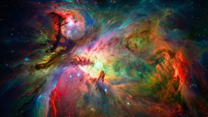 Colorful Gas Cloud Quasar