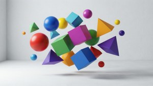 Colorful Geometric 3D Shapes