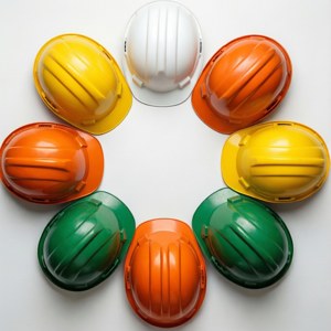 Colorful Hard Hat Collage