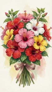Colorful Hibiscus Bouquet