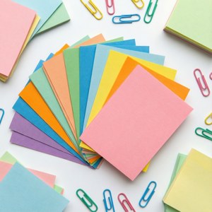 Colorful Index Card Fan