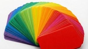 Colorful Index Card Fan