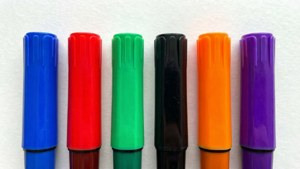 Colorful Marker Set Flat Lay