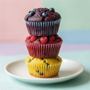 Colorful Muffin Stack