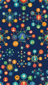 Colorful Network Pattern