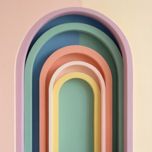 Colorful Overlapping Arches
