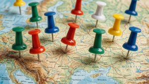 Colorful Pins Topographic