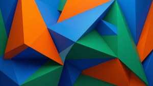 Colorful Polygons Abstract
