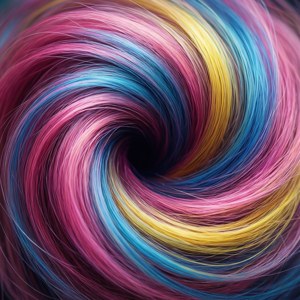 Colorful Spiral Hair Abstract