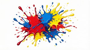 Colorful Splash on White