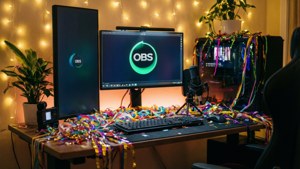 Colorful Streamer Desk