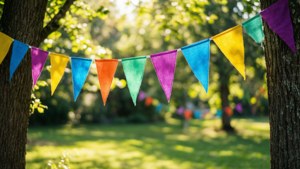 Colorful Triangle Bunting Banner