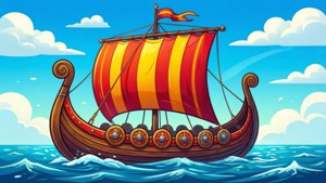 Colorful Viking Sails