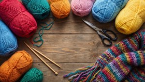 Colorful Yarn and Knitting