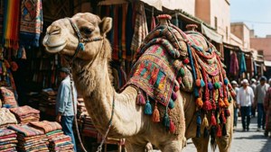 Colorfully Decorated Camel