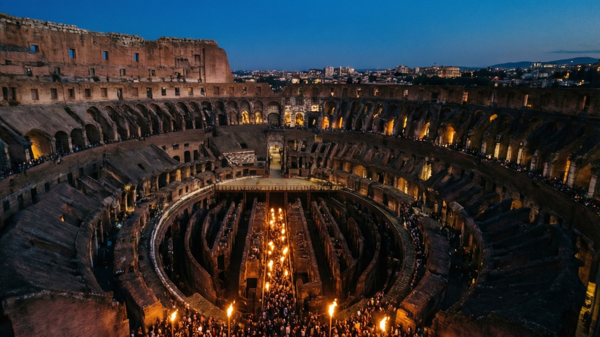 Colosseum at Twilight by Wallpapers.art Studio