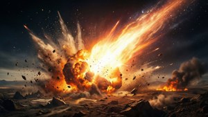 Comet Impact Explosion