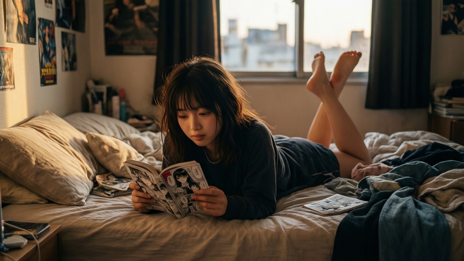 Comfortable Reading Mahiro by Wallpapers.art Studio