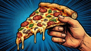 Comic Bite Pizza Slice