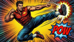 Comic Book Dropkick