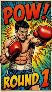Comic Book Round One Punch