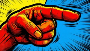 Comic Pointing Hand