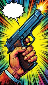 Comic Pop Art Gun