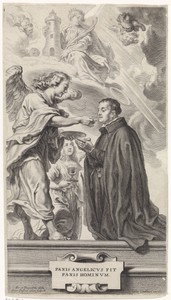 Communie van de H. Stanislaus Kostka (?) bij een engel