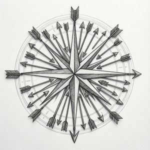 Compass Arrow Doodles