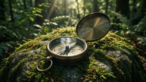 Compass in Forest Adventure