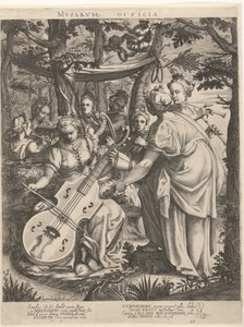 Concert van de muzen op de Parnassus