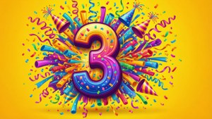 Confetti 3rd Birthday Party