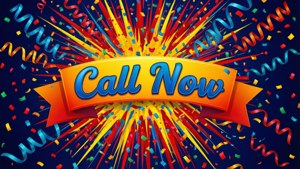 Confetti Call Now Ribbon