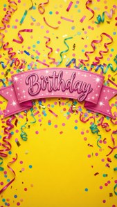 Confetti Celebration Pink Banner