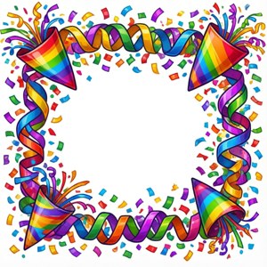 Confetti Party Frame
