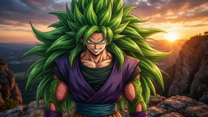 Confident Green Warrior