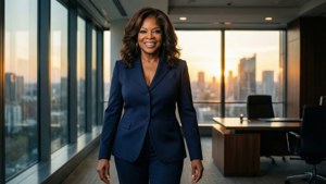 Confident Oprah Power Suit