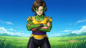 Confident Saiyan Warrior