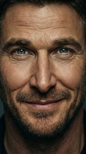Confident Smirk Close-Up