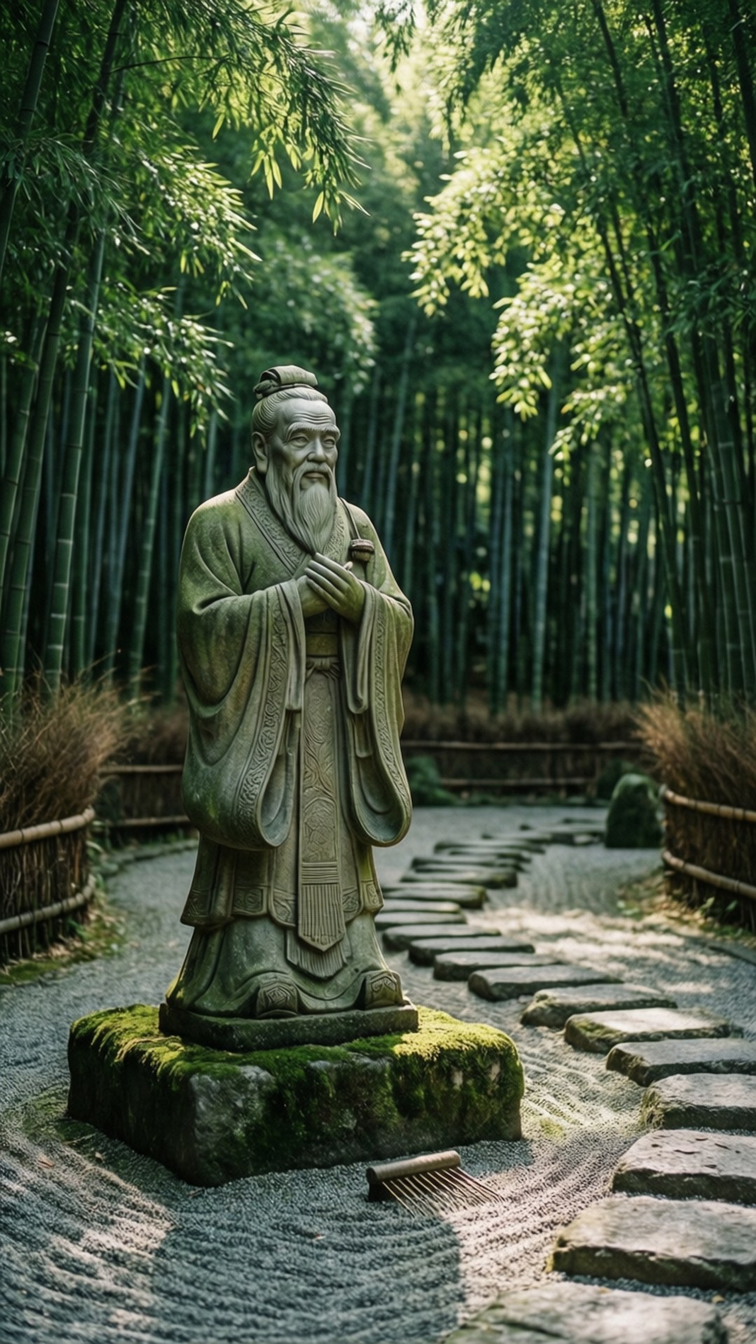 Confucius in Bamboo Grove by Wallpapers.art Studio