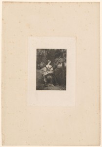 Constance de Villeneuve zit in het bos met een brief in haar handen